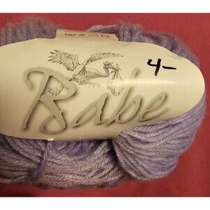 New Babe Yarn Skein Ball Purple Pink White 180 Yards 50g Acrylic 80 yards